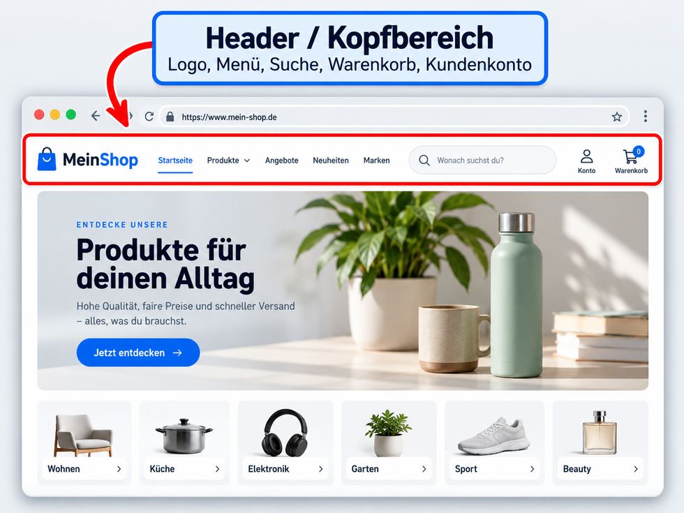 Header / Kopfbereich