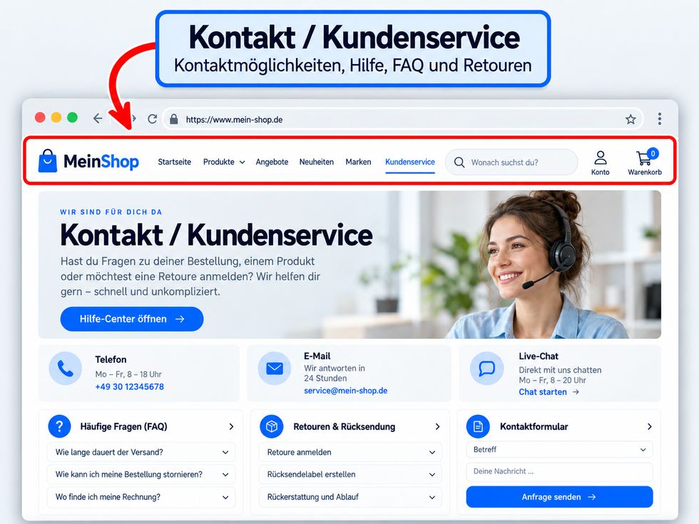 Kontakt / Kundenservice